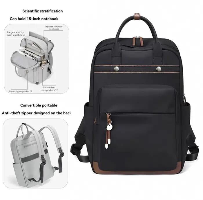 Sac à dos pour ordinateur portable pour femme 14 pouces sac à dos de mode voyage banlieue loisirs sa