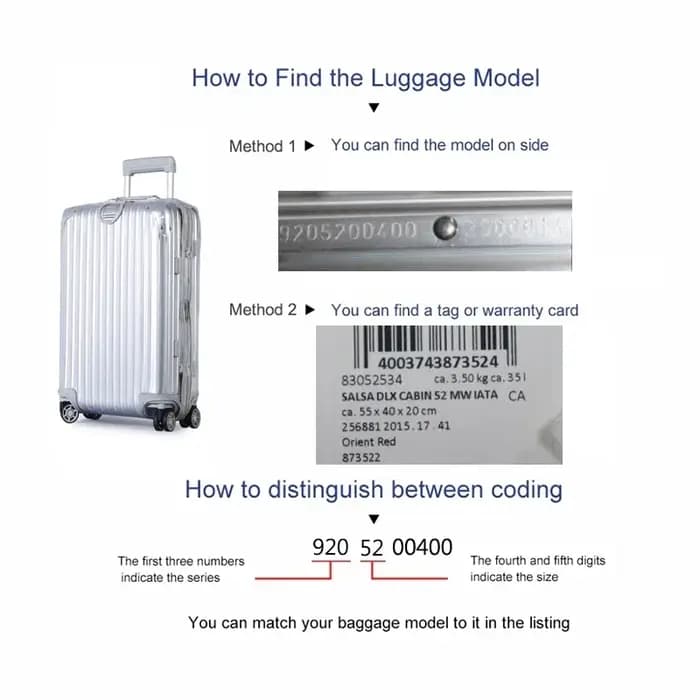 Juste de bagage pour valise Rimowa