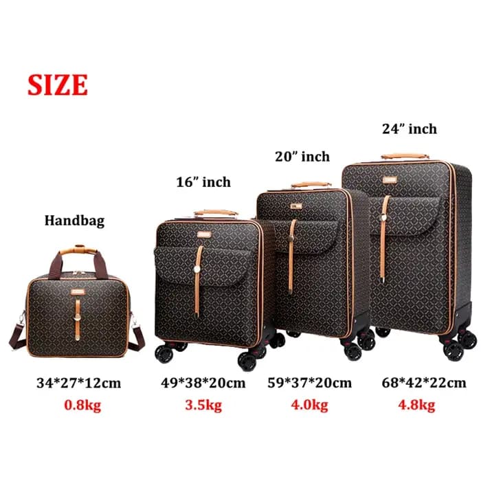 Ensemble de bagages à roulettes avec sac fourre-tout