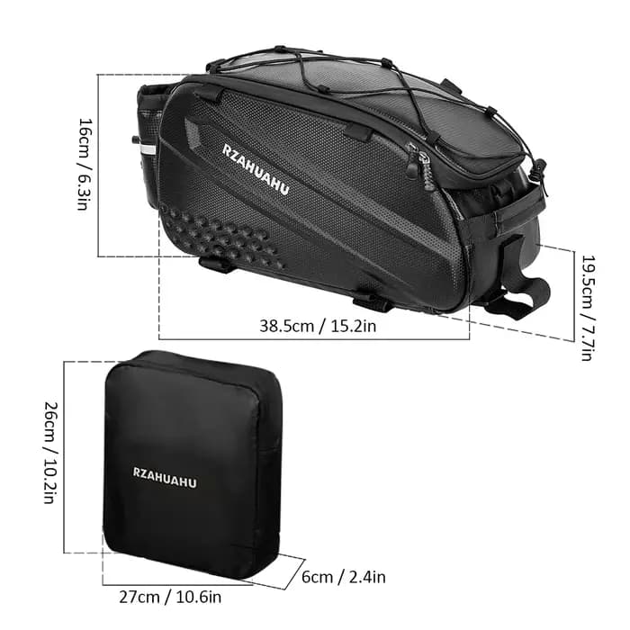 Sac de siège arrière de vélo étanche avec 2 sacs latéraux