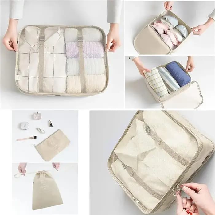 Sacs de rangement de voyage BSEVB - Ensemble de 7 pièces - Bagages portables pour un tri efficace des vêtements