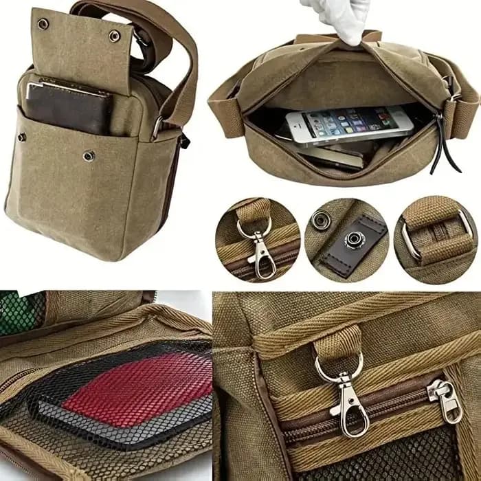 Sac carré au design vintage