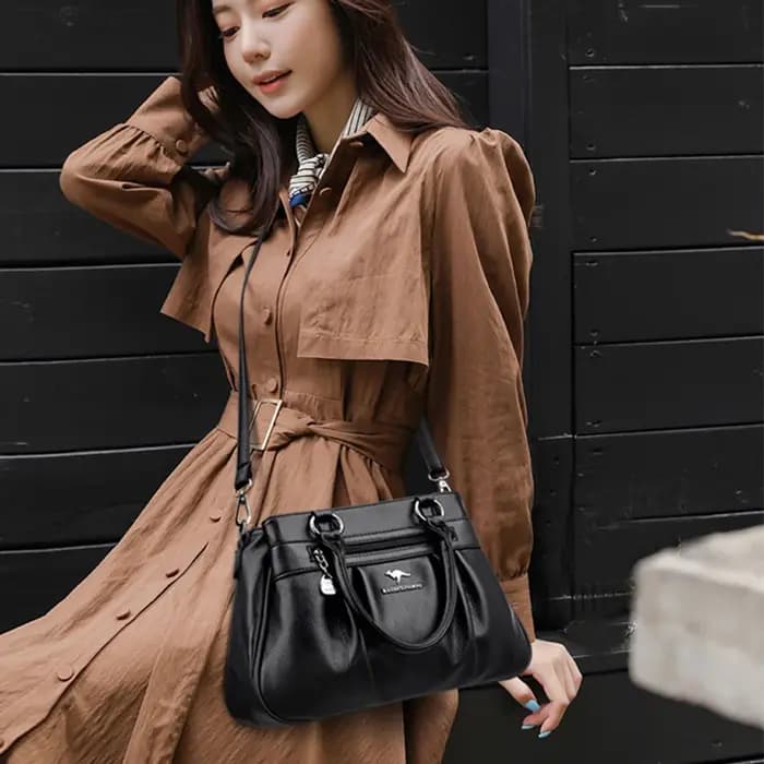 Sacs à Main de Luxe en Cuir Souple à 3 Couches pour Femme