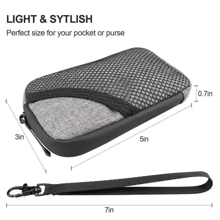 Mini sac anti-odeur, pochette de rangement doublée de charbon actif pour voyage 5 "x 3"