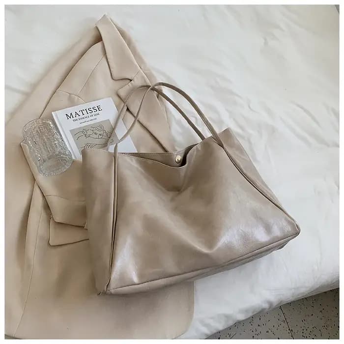 Sac fourre-tout en cuir Pu souple pour femmes