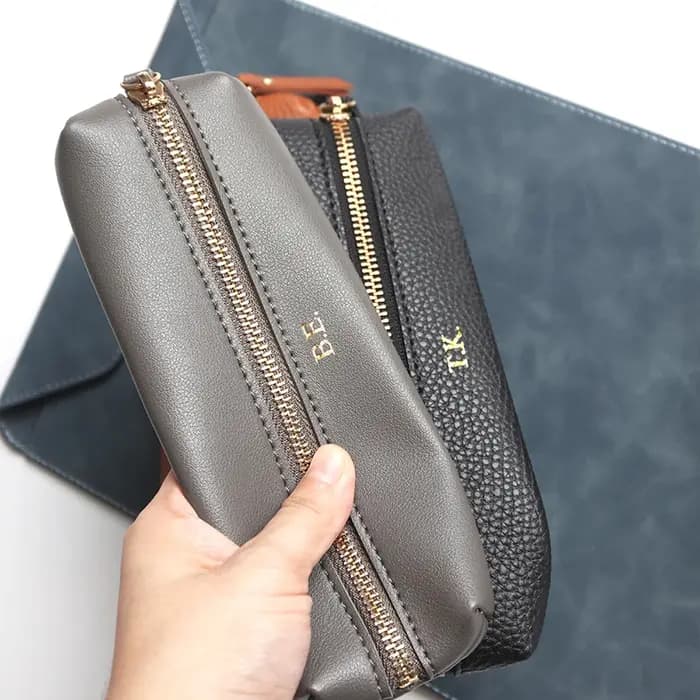 Pochette à stylos personnalisée en cuir PU tendance