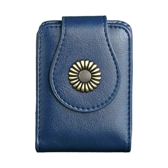 Mini trousse à cosmétiques avec miroir en cuir PU
