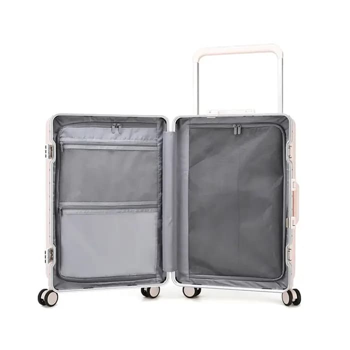 Valise de voyage cadre en aluminium large chariot bagages femme grande capacité muet roue universelle mot de passe boîte bagage à main