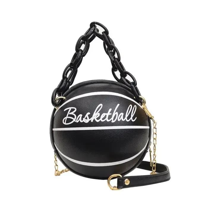 2025 sac à bandoulière nouveau réseau rouge personnalité amusant rose Ins polyvalent chaîne Football basket-ball sac à bandoulière petit sac rond
