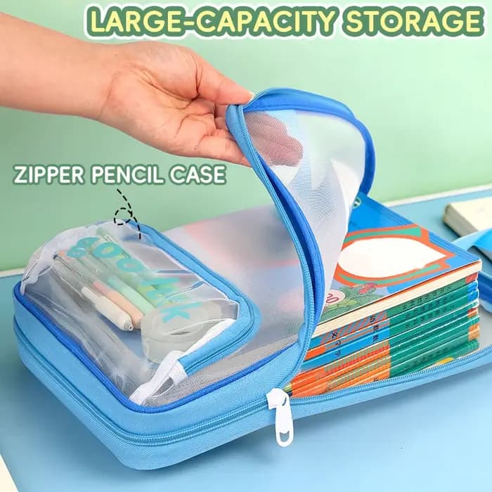 Sac fourre-tout vertical transparent grande capacité