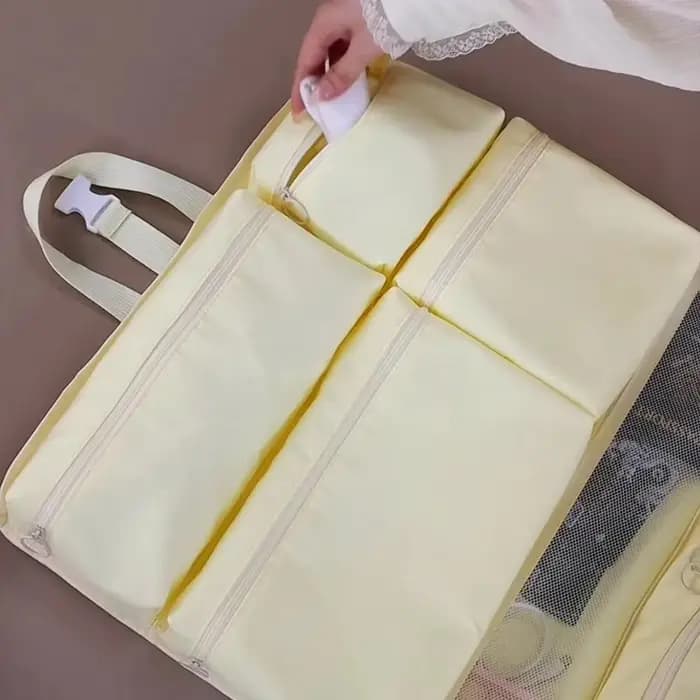 Sac de Voyage Essentiel Multi-Compartiments – Organisateur de Valise Suspendu pour Sous-vêtements et Chaussettes