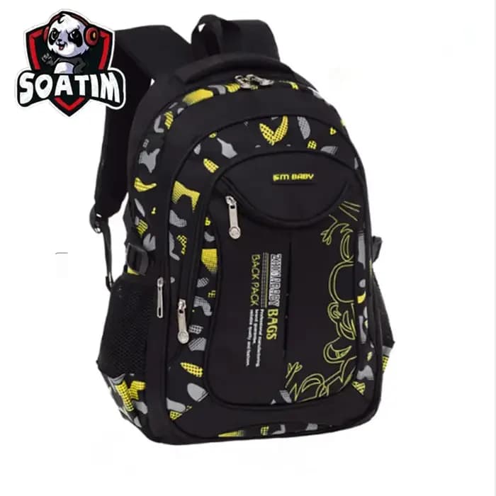 SR-Sac à Dos d'École Primaire Étanche pour Garçon, Cartable de Livres, Orth4WD