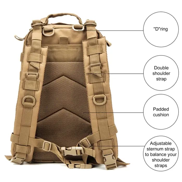 LQARMY hommes Mochilas sac à dos tactique 30L Nylon extérieur sac à dos étanche randonnée Camping Mochila Tatica Militar sacs de chasse