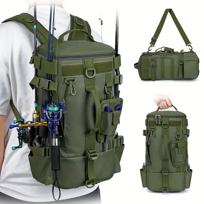 Ce sac à dos de pêche multifonctionnel pour l'extérieur peut également servir de sac de pique-nique de voyage