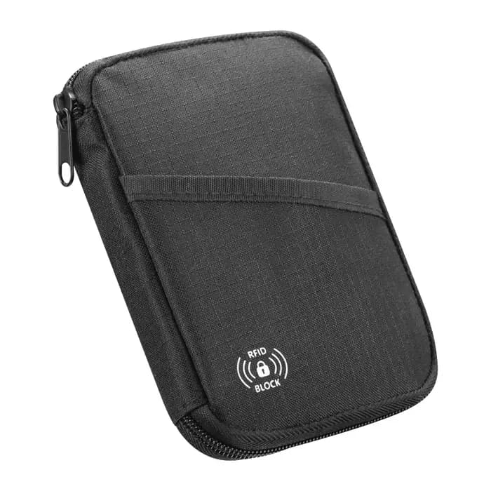 Pochette pour passeport, portefeuille de voyage avec blocage RFID – Étui organisateur de documents haut de gamme pour hommes et femmes – Peut contenir des passeports, des cartes