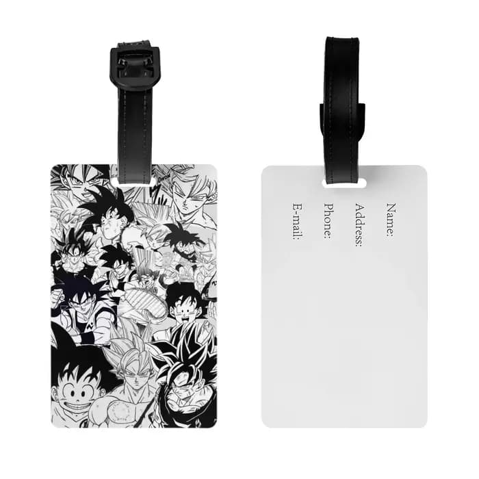 Étiquettes de bagages personnalisées Goku Anime pour valises