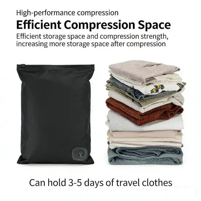 Sacs de compression sous vide pour valises avec pompe intégrée pour l'organisation des vêtements