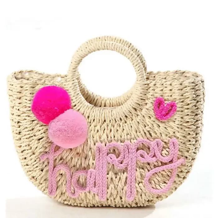 1 sac à main en paille personnalisé | sac de plage de demoiselle d'honneur | sac cadeau pour ent