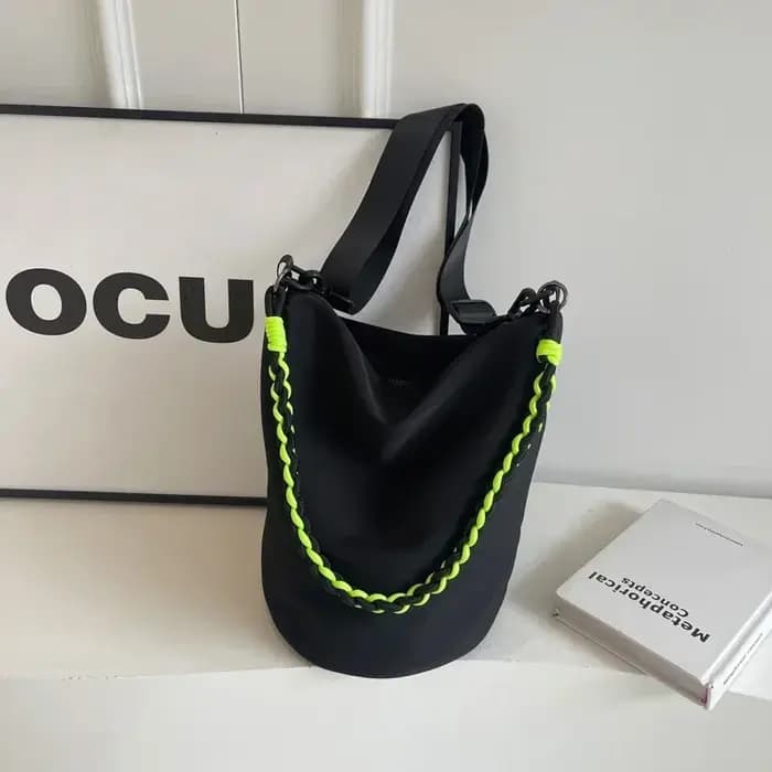 Sacs à bandoulière monochromes à compartiment intérieur pour femmes, sacs à main en nylon à fermetur
