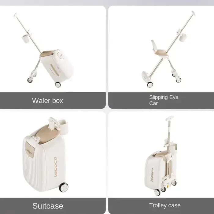 Valise enfant 2-en-1 séparable 20 pouces avec siège et porte-gobelet