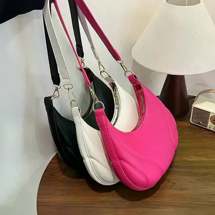 Sacs demi-lune unis pour femmes