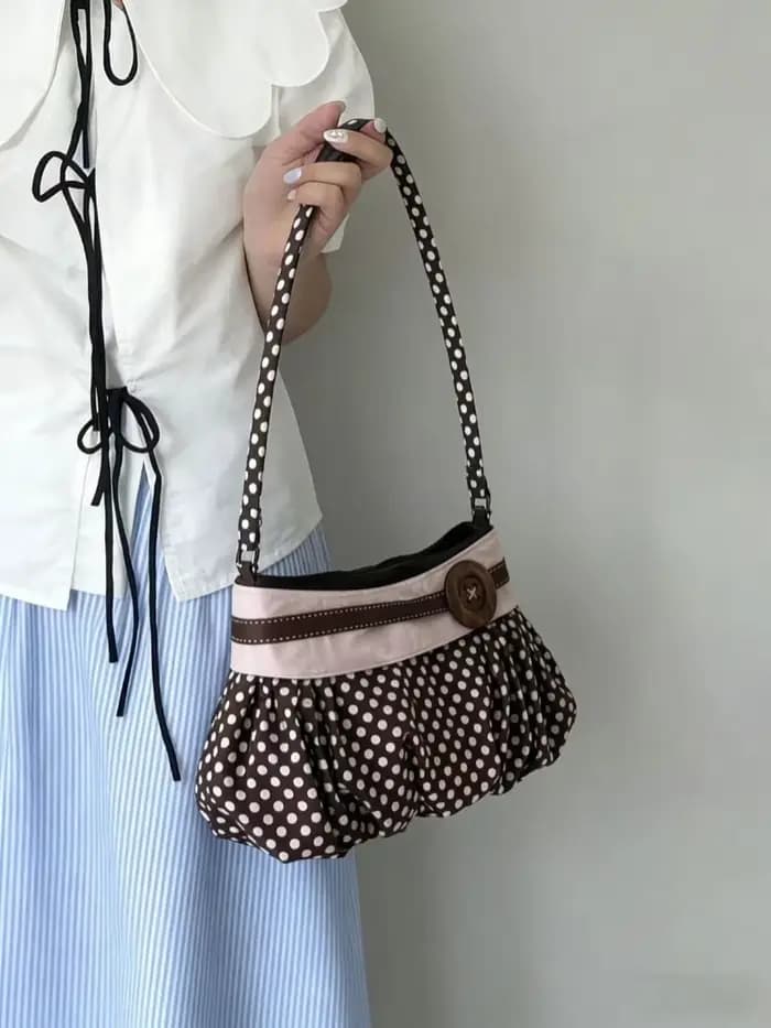 Sacs messagers tendance pour femmes 2026 Nouvelle collection Sac à main vintage à pois