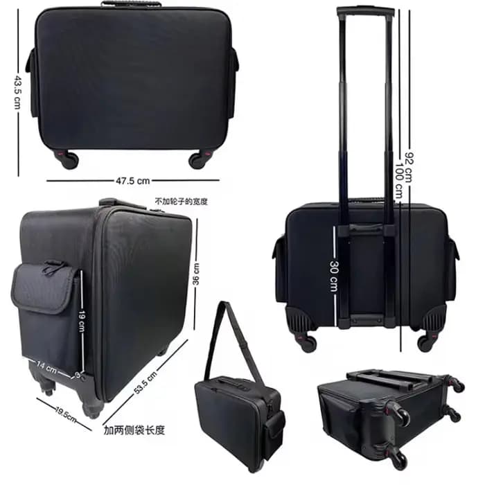 Valise de voyage brodée multicouche de grande taille