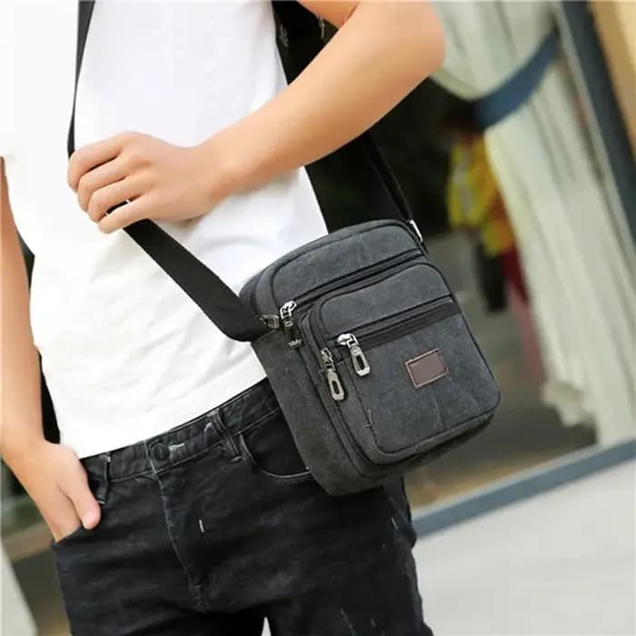 Sac à bandoulière pour hommes affaires loisirs grande capacité sac à main Portable fermeture éclair multicouche étanche