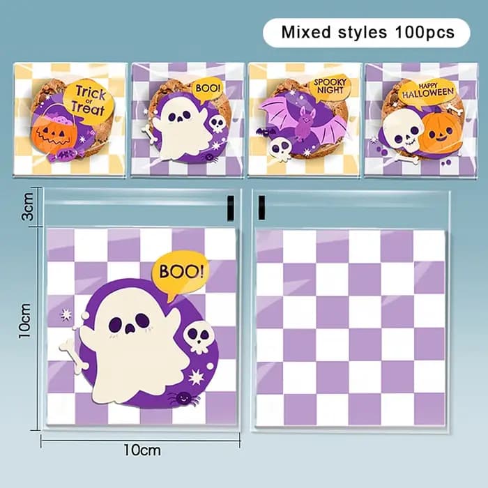 Sac à bonbons citrouille Halloween, 100 pièces, décorations de fête joyeux Halloween, cadeau pour en