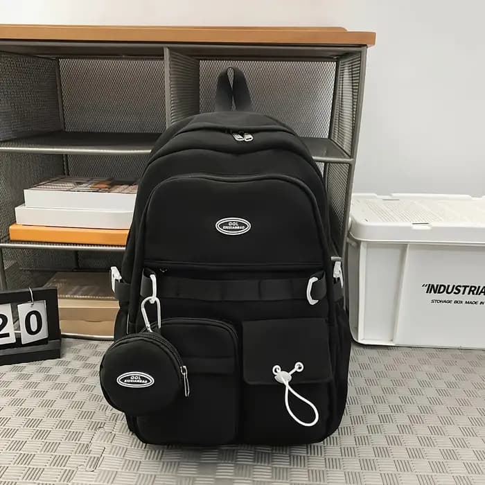 Sac à dos Simple grande capacité sport voyage sac à dos collège lycée loisirs sac tutoriel sac