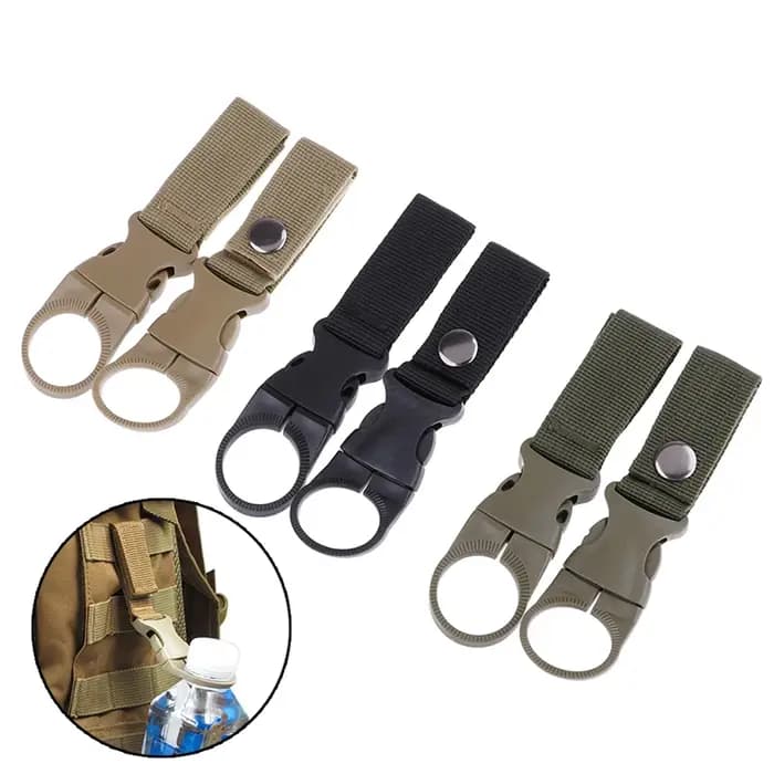 2 pièces porte-bouteille d'eau escalade mousqueton ceinture sac à dos cintre crochets pince multifonction bouteille