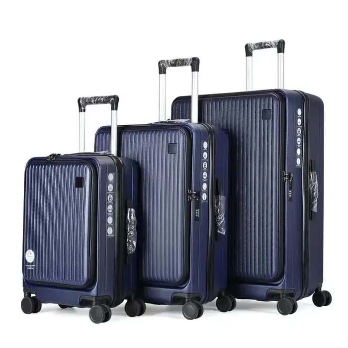 Valise à ouverture frontale de style coréen et japonais - Silencieux 360 ° Ensembles de bagages de serrure de TSA de