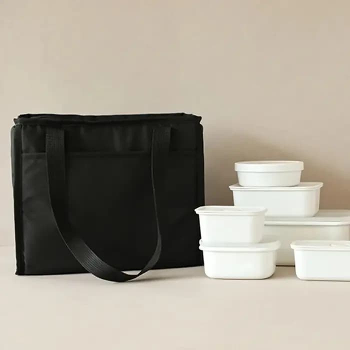 Sac Isotherme Grande Capacité pour Boîte à Bento – Sac de Rangement Alimentaire Zippé pour Femmes – Sac Glacière de Voyage et Pique-nique