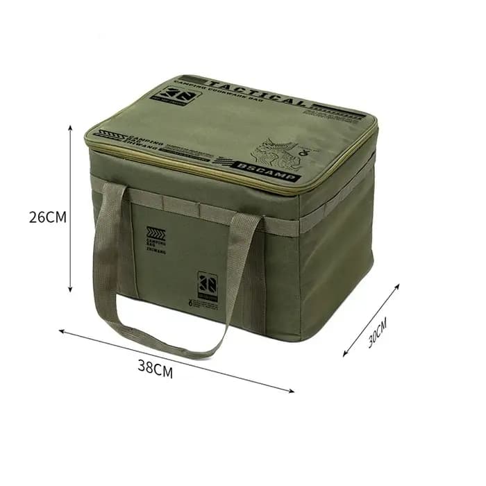 Sac de rangement tactique PACOONE 30L pour ustensiles de camping, en tissu Oxford imperméable, grand