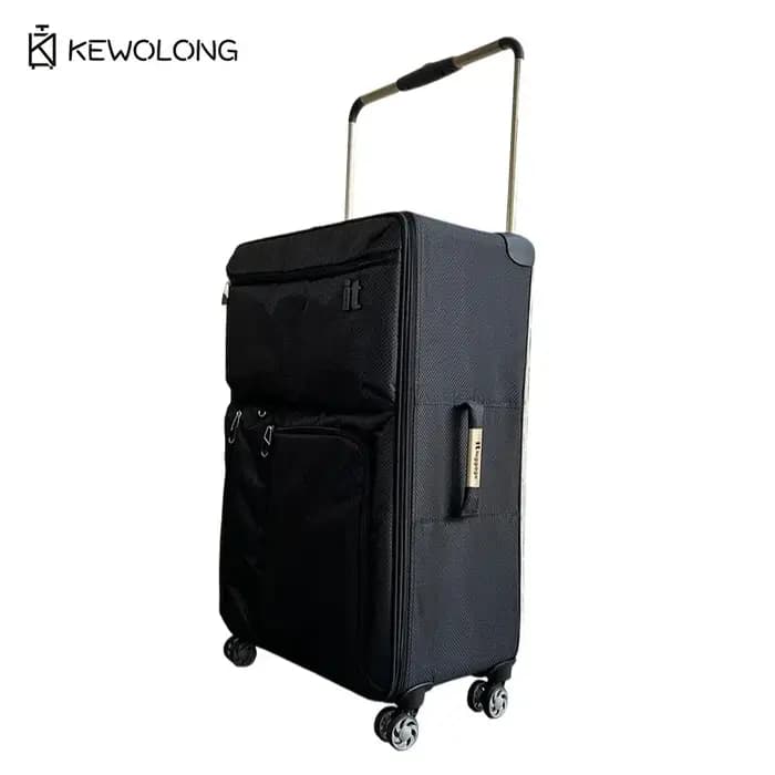 Bagage à carreaux extra large robuste – Valise étanche approuvée par la compagnie aérienne avec double roulettes et serrure TSA