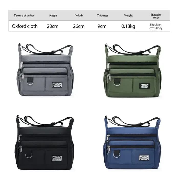 Sac à bandoulière multi-poches pour hommes