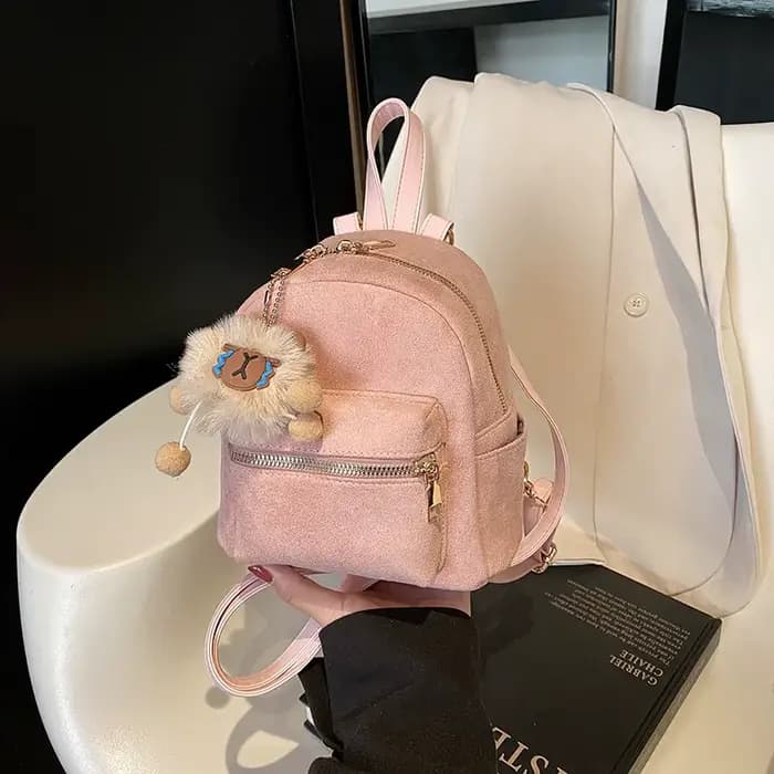 Sac à dos rétro décontracté en daim pour femmes, Mini sac à dos d'école exquis pour étudiants, petit