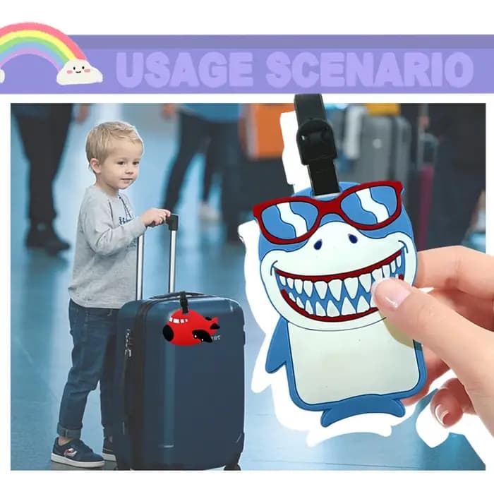Étiquette de bagage en forme de crème glacée mignonne