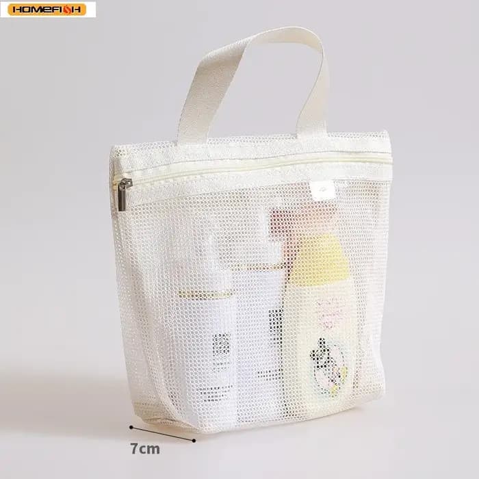 HOMEFISH Sacs de rangement en maille pour maquillage et articles de toilette