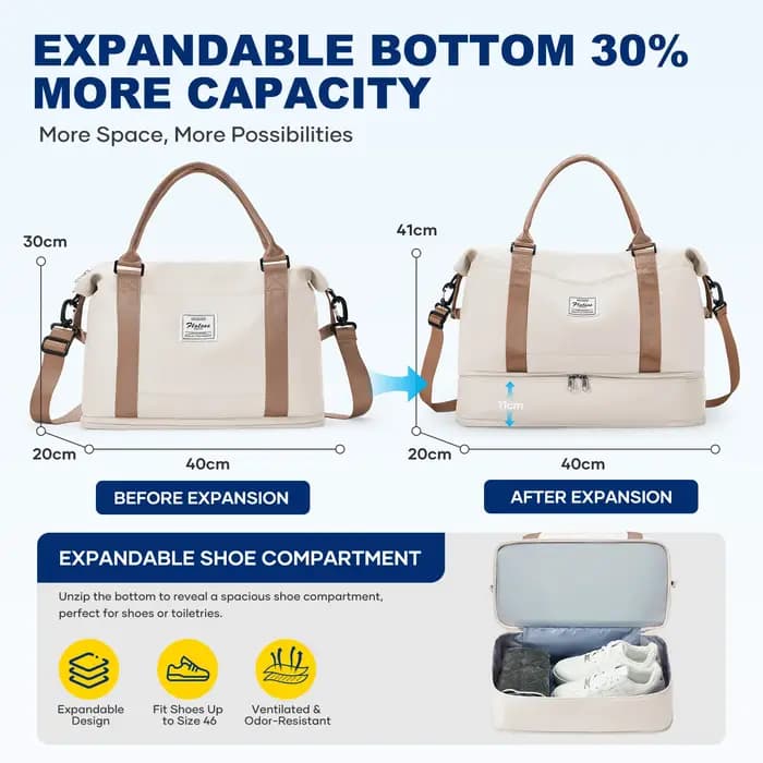 Sacs de week-end pour femmes, sac de voyage Ryanair, sac cabine 40x30x20, bagage à main pliable, sac de voyage pour hommes, sac de sport imperméable