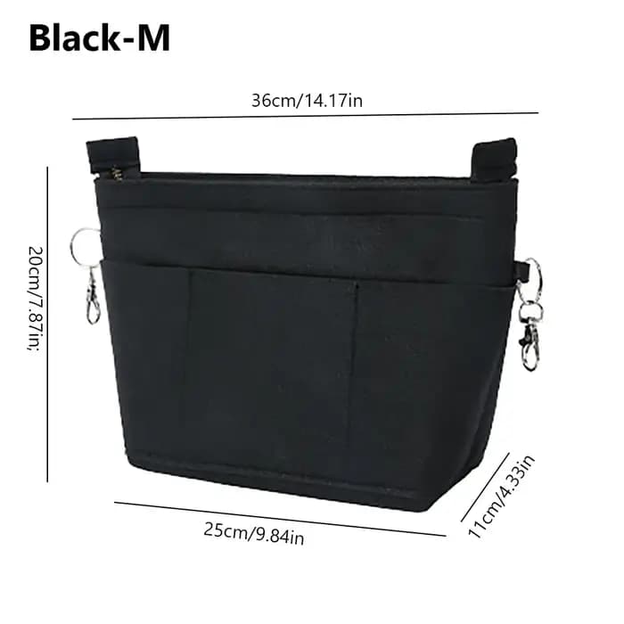 Sac à main en feutre, doublure d'insertion