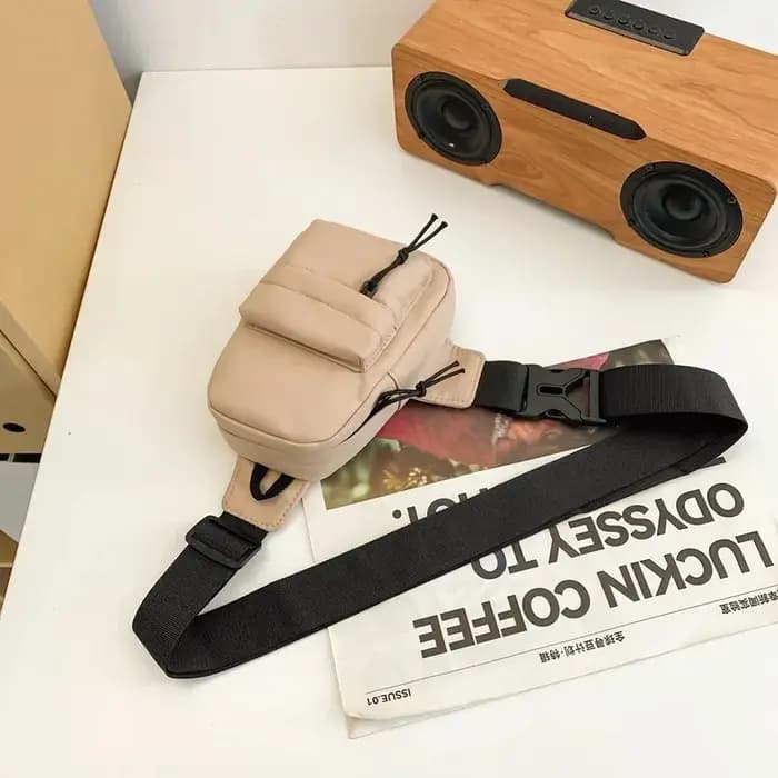 Mini sac de poitrine contrasté à la mode pour hommes, sac à bandoulière léger en Nylon unisexe décon