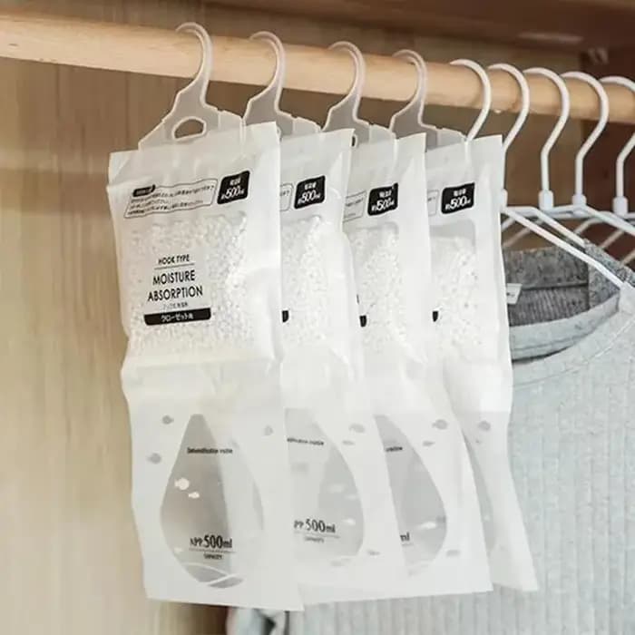 5/10 pièces Absorbeur d'humidité Suspendu pour sécher les vêtements Déshumidificateur de placard Sac