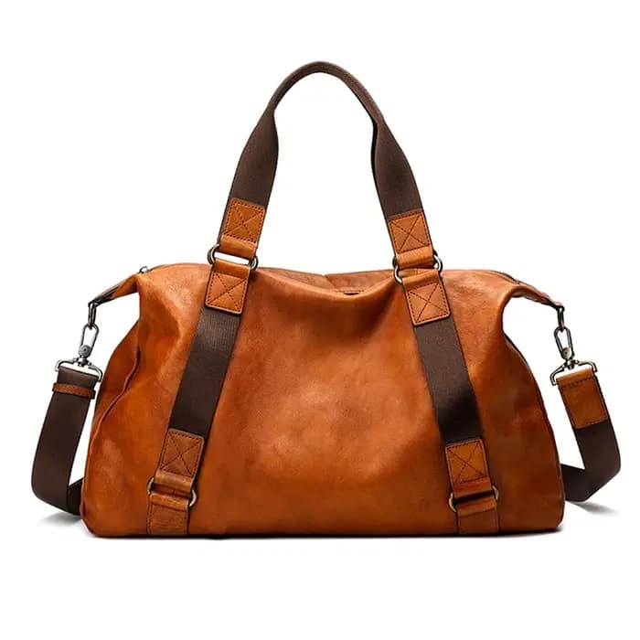 Sac de voyage pour hommes sac de bagage en cuir véritable