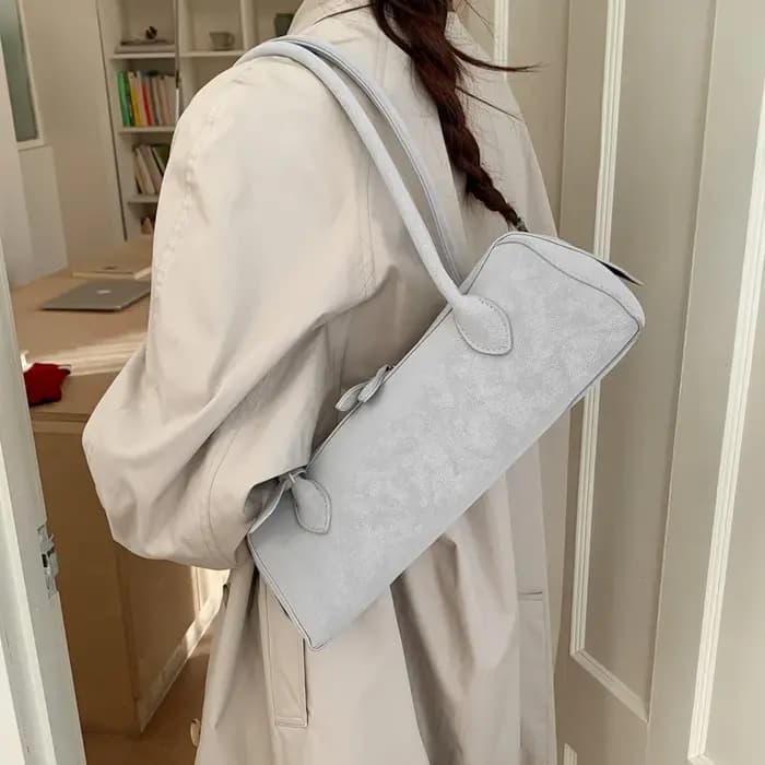 Sac à bandoulière long en daim vintage 2026 Nouveau sac