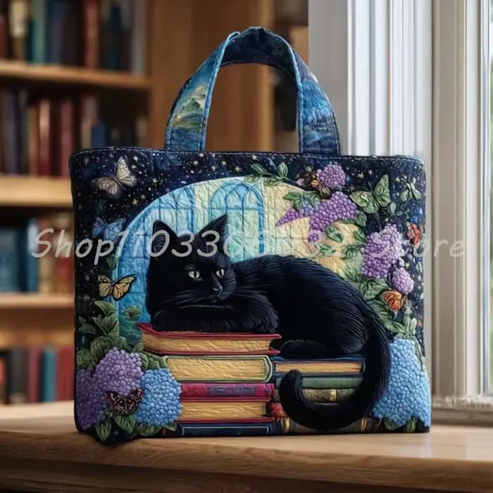  Sac fourre-tout matelassé 3D imprimé animaux (chat) pour femme et homme, sac de voyage, sac de w