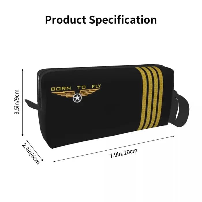 Né pour voler pilote de vol trousse de maquillage femmes voyage organisateur cosmétique mode vol Aviation aviateur stockage trousses de toilette