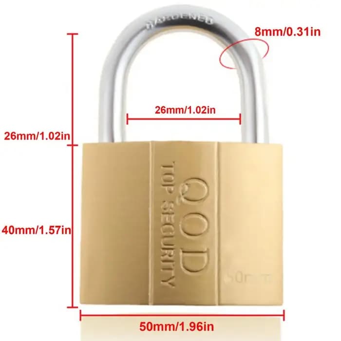 Cadenas en cuivre pour casiers à bagages