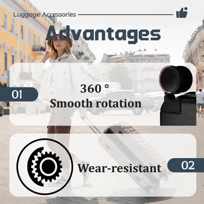 Pièces de rechange pour valises Rimowa 360 ° Roues silencieuses et lisses