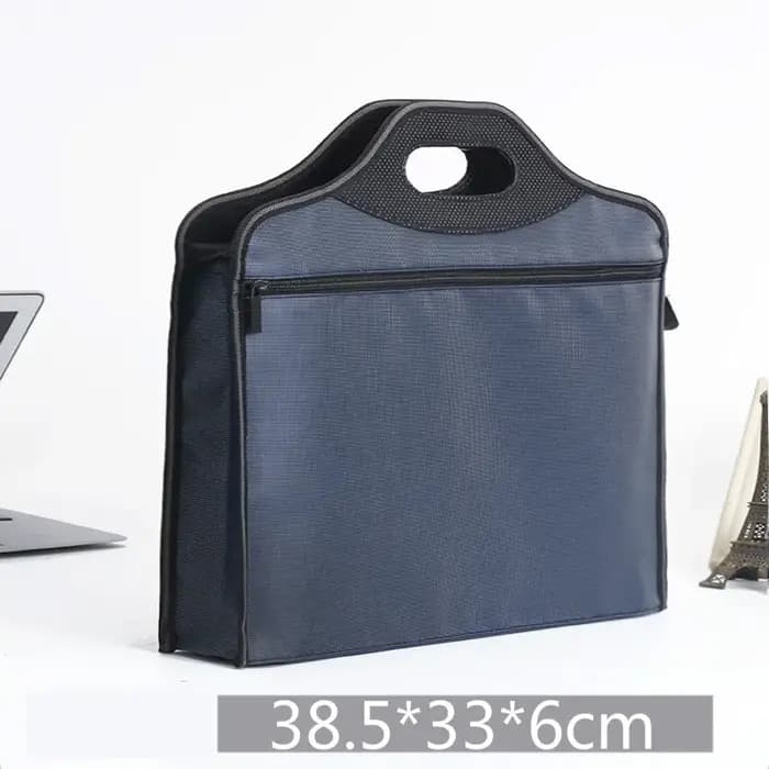 Sac à documents portable étanche et épaissie avec fermeture éclair, dossier de fichiers Oxford double couche, étui à bombes de bureau, remplissage Tute Business, A4